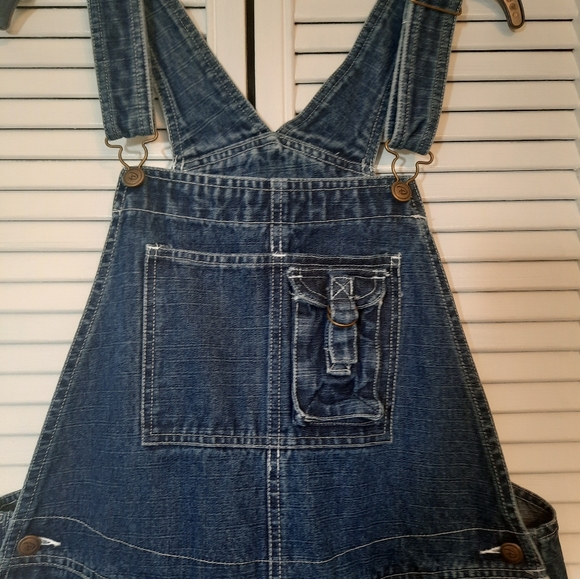 RARE vtg Disney 100% cotton denim bib overalls sz LG *U - Picture 6 of 11